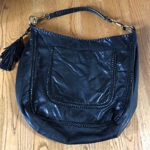All Saints black leather bag